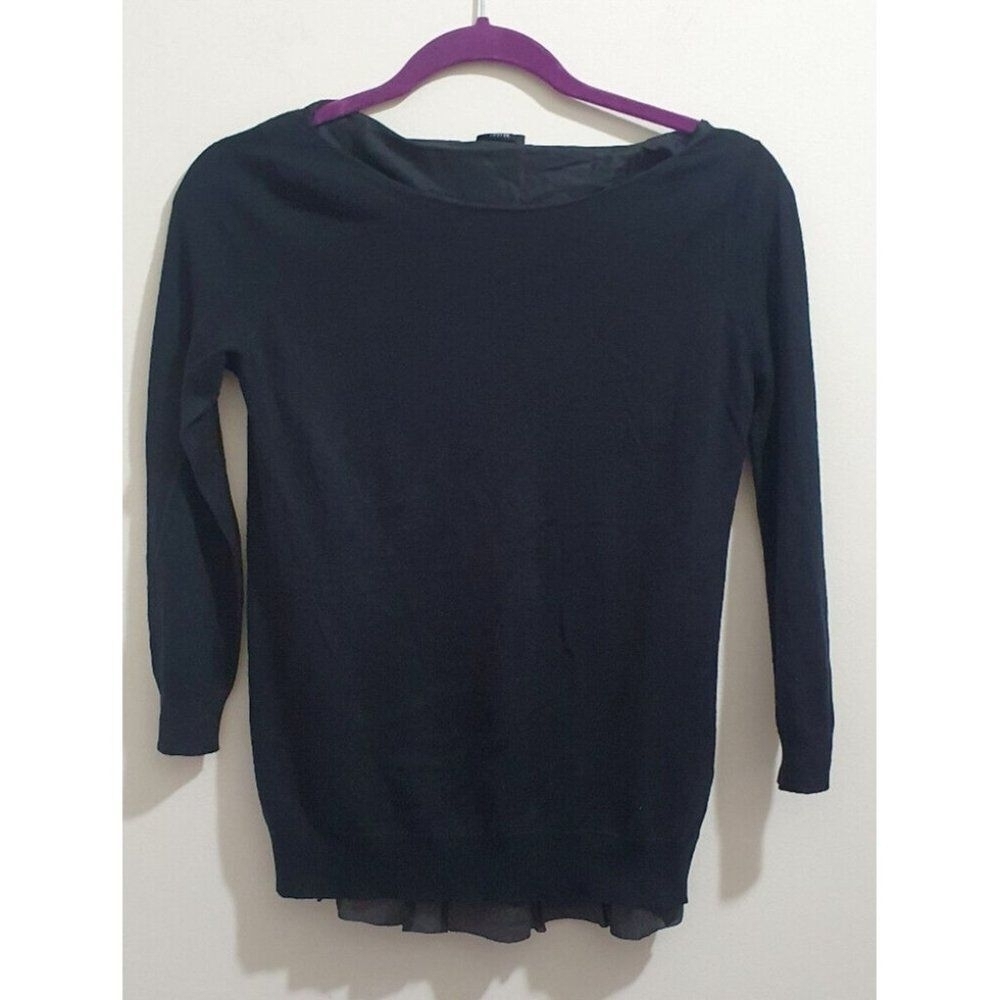 Joseph Top Crew Neck 3/4 SL  Silk Cotton Hab Sze S